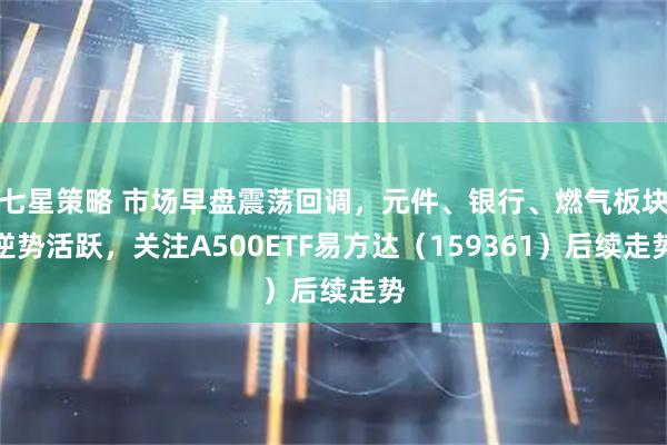 七星策略 市场早盘震荡回调，元件、银行、燃气板块逆势活跃，关注A500ETF易方达（159361）后续走势